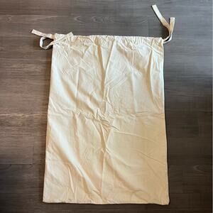 Pottery Barn Neutral Tan 100% Cotton Canvas Drawstring Laundry Bag Dorm Large